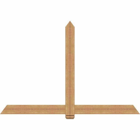 Ekena Millwork Eugene Smooth Timber Gable Bracket, Western Red Cedar, 84"W x 56"H x 1 1/2"D x 5 1/2"F, 16/12 Pitch GBW084X56X0206EUG00SWR